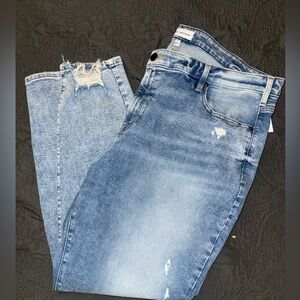 Lane Bryant Women’s 26 Distressed Skinny‎ Jeans Medium Wash Stretch Denim